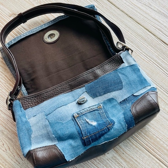 One of a Kind Coach Bag- Upcycled Denim Shoulder Bag